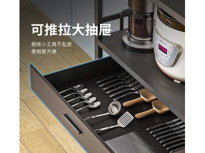 厨房置物架落地多层微波炉架不锈钢